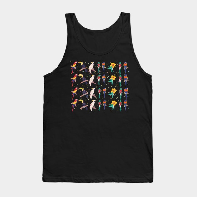 hand drawn exotic bird collection Tank Top by JoeDigital